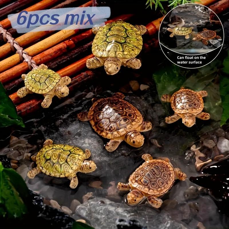 Bonsai Garden Miniature - 6 mini-schildpadbeelden voor aquariumdecoratie, miniatuurlandschappen, bonsai