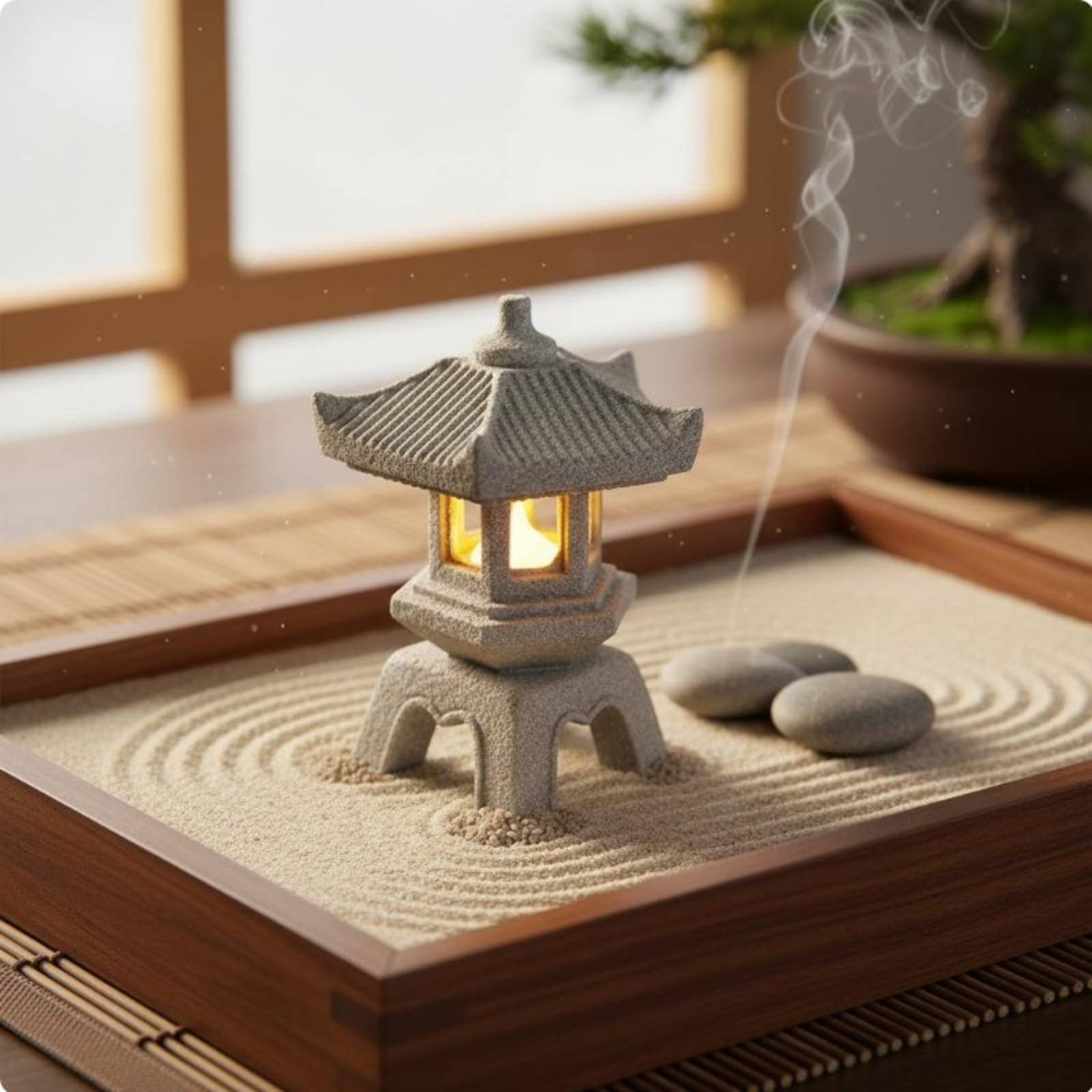 Miniatuur stenen lantaarn anti - Bonsai Garden Miniature recensie en prijs