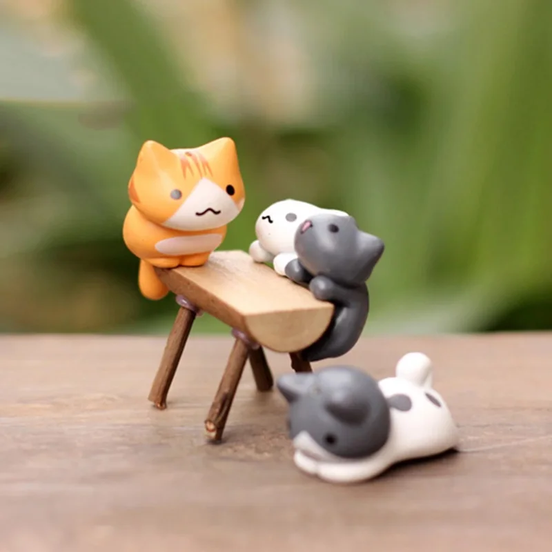 6 stks/set Cartoon Lucky Cat H - Bonsai Garden Miniature recensie en prijs